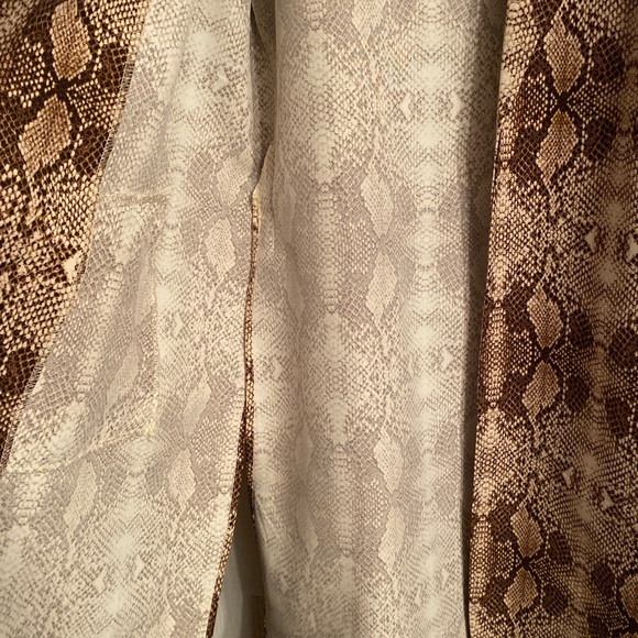NWT NEW YO & CO DUSTER TRENCH COAT JACKET 100% POLYESTER SNAKESKIN L 39 F/40 B - Picture 11 of 16